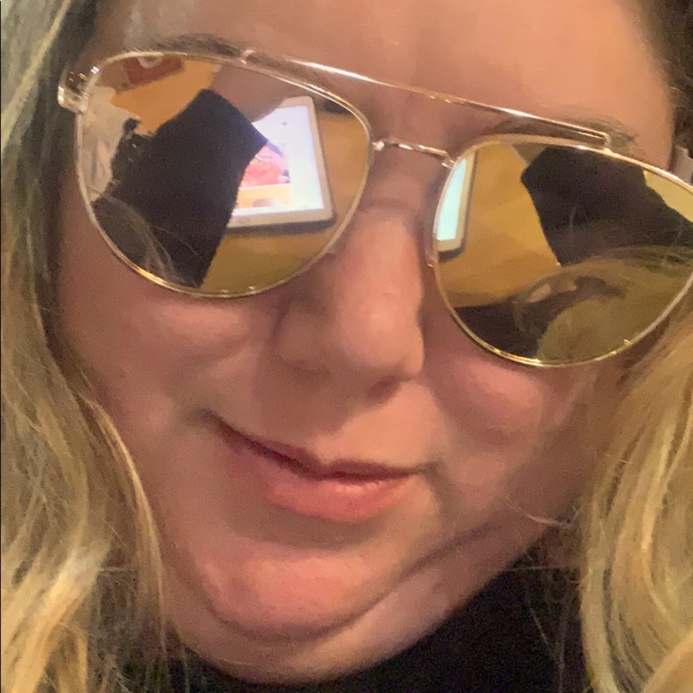 New metal frame rose gold aviators rue21 cross bar